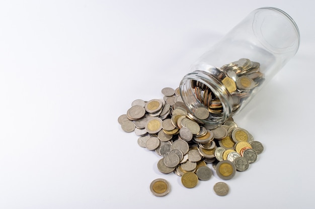 Coins from a jar