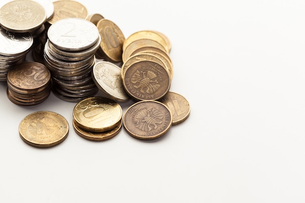 Coins isolated on white 