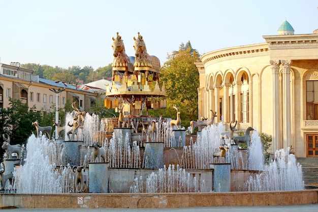 Colchis Fountain in Kutaisi Downtown   Western Georgia