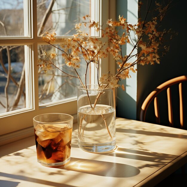 Cold brew and ice cubes