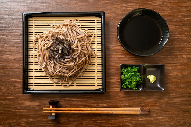 Photo cold buckwheat soba noodles