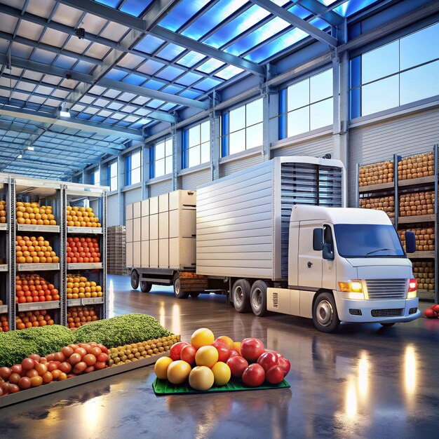 Photo cold chain logistics for fresh products