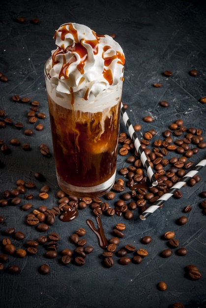 Cold coffee drink frappe (frappuccino)