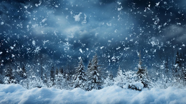 Cold snow background