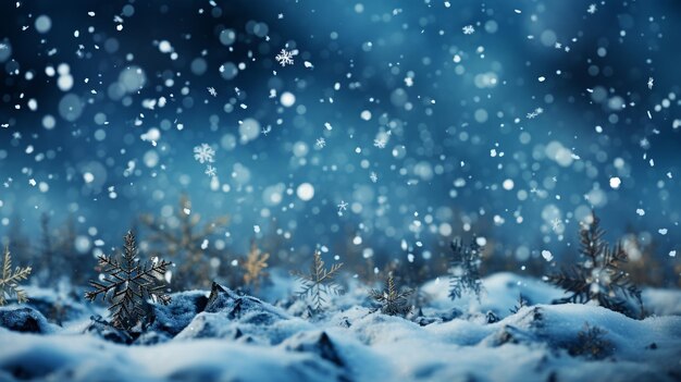 Cold snow background