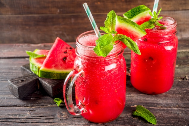 Cold summer watermelon smoothie