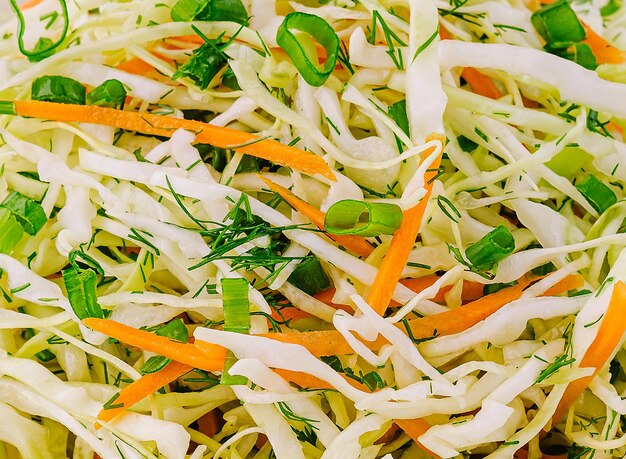 Coleslaw salad with white cabbage and carrots