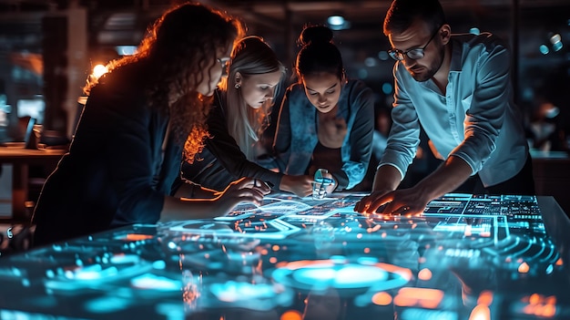 Collaborative Brainstorming with Holographic Data Projections