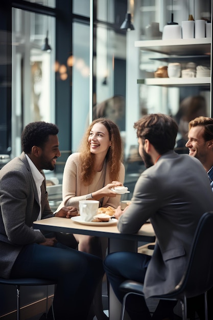 Collaborative Break Highlight Casual Interactions in a Cafe