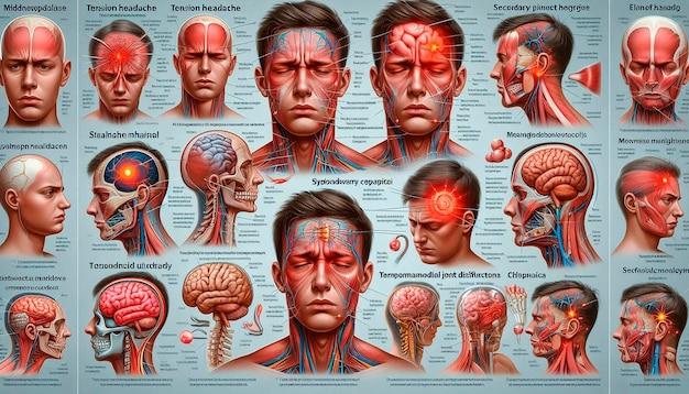 a collage of photos of different types of human anatomy