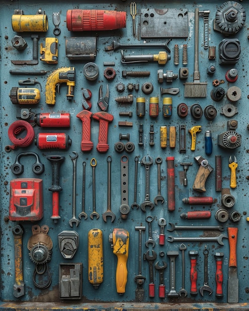 A Collage Of Tools And Equipment Used Background