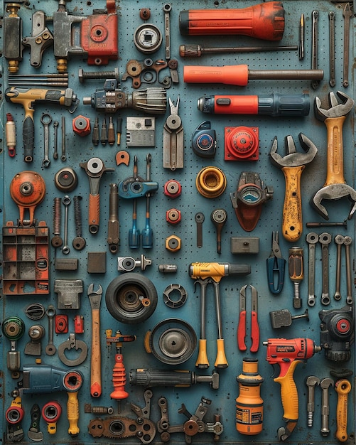 A Collage Of Tools And Equipment Used Wallpaper