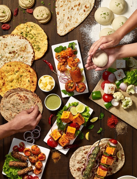 collage of a variety of food