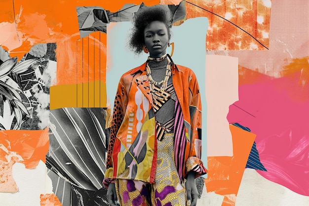 Collage visuals highlighting the journey of ethical fashion from production to use