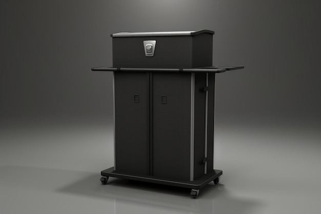 Collapsible Portable D Podium for OntheGo Product Stand with Plain Background