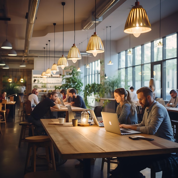 Colleagues Indoors Coworking in a Tech Company