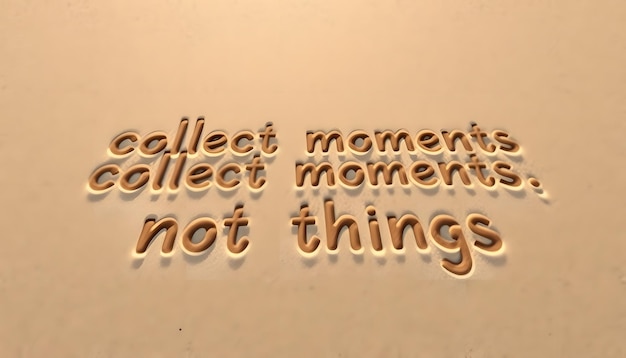 Photo collect moments not things happiness concept happy lifestyle inspirational quote enjoy the