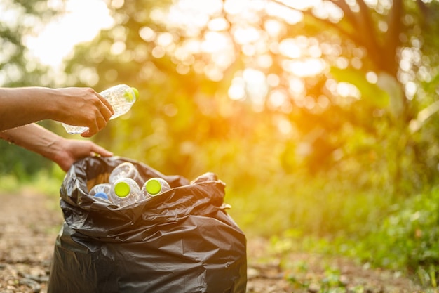 Collect plastic bottles in the garden.Environmentalism &amp; Plastic Awareness.Forest clean-ups.