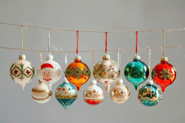 Photo collectible ornaments christmas illustration background