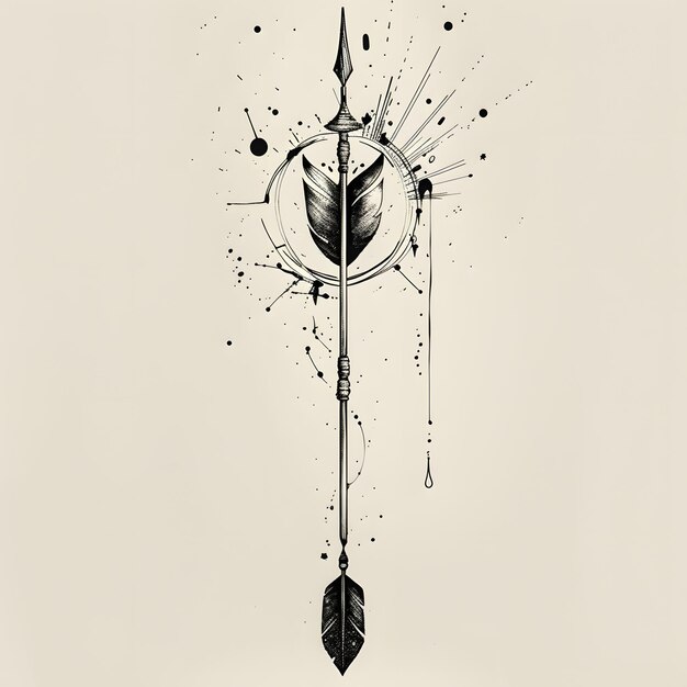 Photo a collection of aesthetic handdrawn arrows showcasing diverse designs with decorative feathers