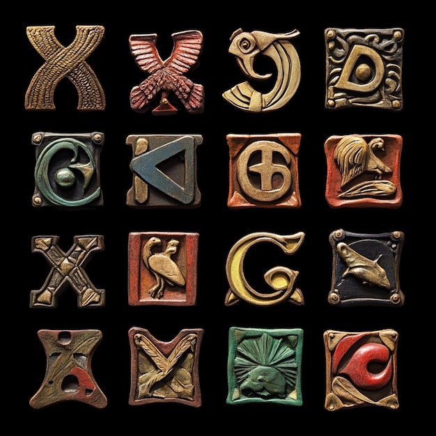 collection of alphabet elements