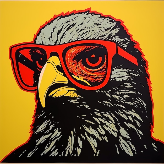 Collection of Amusing and Artistic Pop Art Prints Featuring Endearing funny Animals