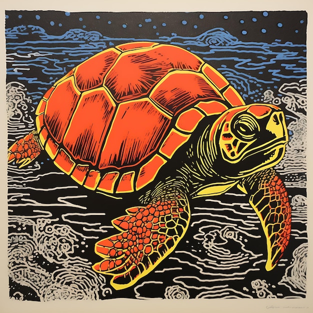 Collection of Amusing and Artistic Pop Art Prints Featuring Endearing Small Animals linocut