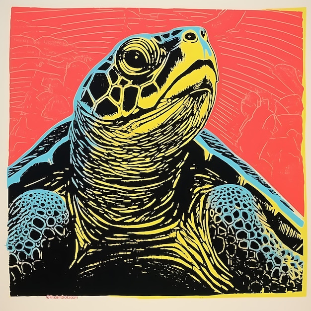 Collection of Amusing and Artistic Pop Art Prints Featuring Endearing Small Animals linocut