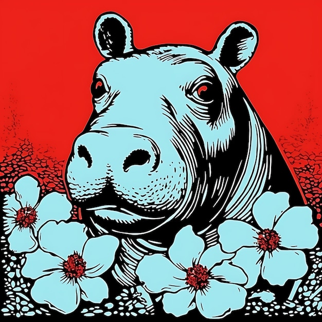 Collection of Amusing and Artistic Pop Art Prints Featuring Endearing Small Animals linocut