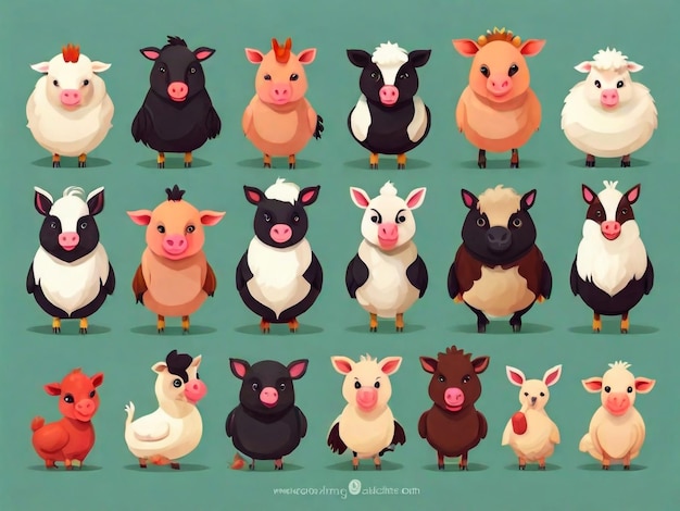 a collection of animals from the series of the series