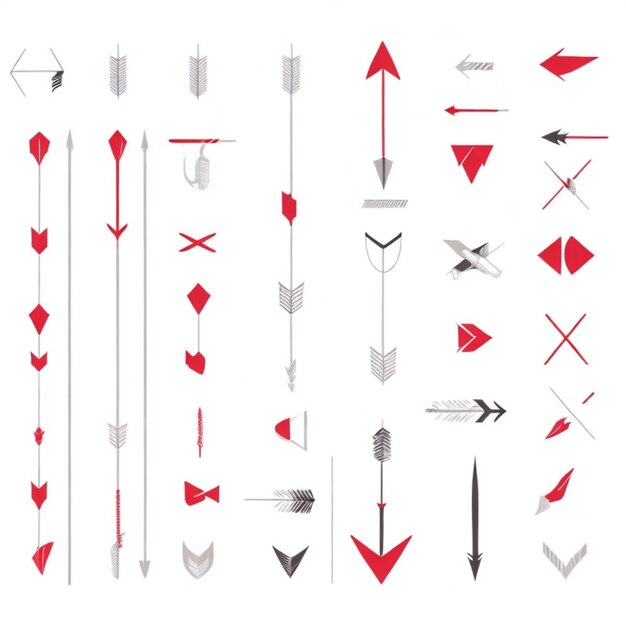 Collection of arrow concept on white background concept vector