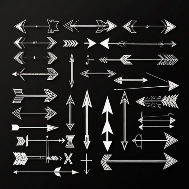 Photo a collection of arrows with a chalkboard that says  vintage