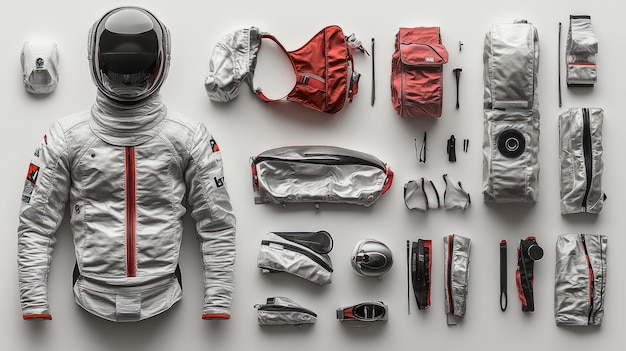 Photo collection of astronaut gear and equipment for space exploration