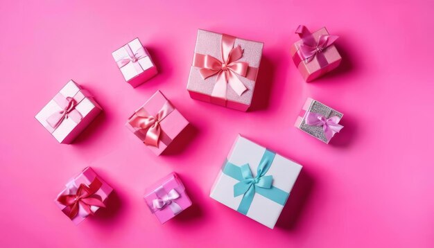 Photo a collection of beautifully wrapped gifts ready for a special occasion