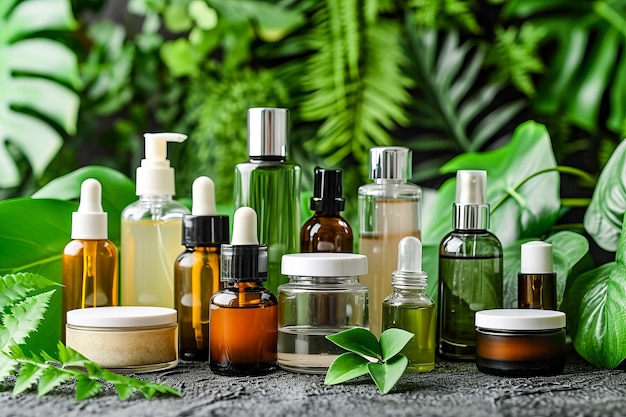 Collection of beauty and health care products made from plants