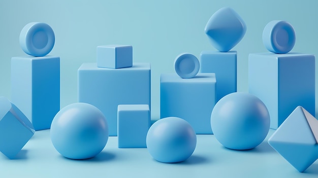 a collection of blue and white cubes with one that says quot blue quot