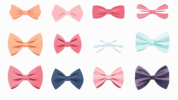 Photo a collection of bow ties that are on a white background