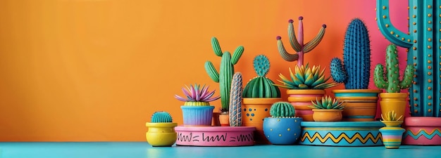 a collection of cactus and cactus with a potted cactus