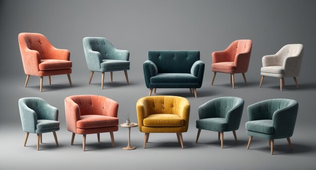 a collection of chairs from the company of the company