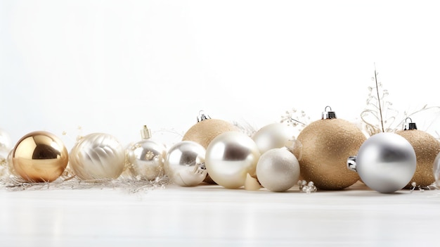 A collection of christmas ornaments on a white background