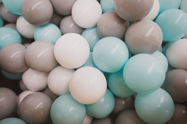 A collection of colored plastic balls


