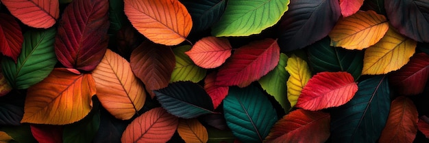 A collection of colorful autumn leaves and branches showcasing the beauty of natures transiti