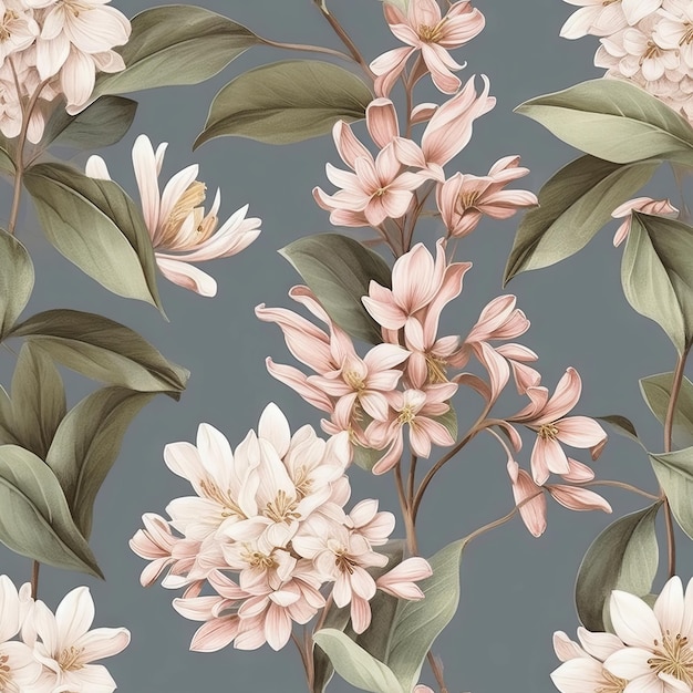 A collection of colorful flowers on a light gray background