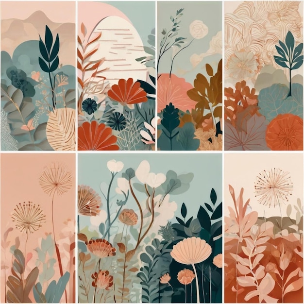 a collection of colorful flowers and plants by person