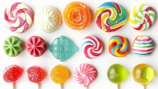 a collection of colorful lollipops with one that has the word lollipop on it