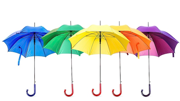 a collection of colorful umbrellas with one that says rainbow colored umbrella