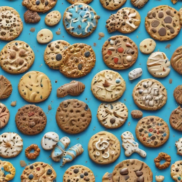 Photo a collection of cookies including one that says  cookie