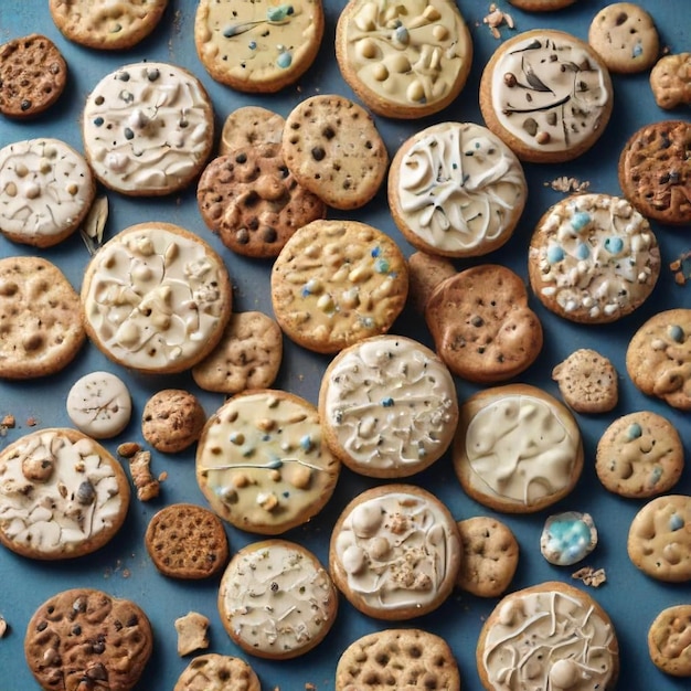 a collection of cookies with the word  icing  on them