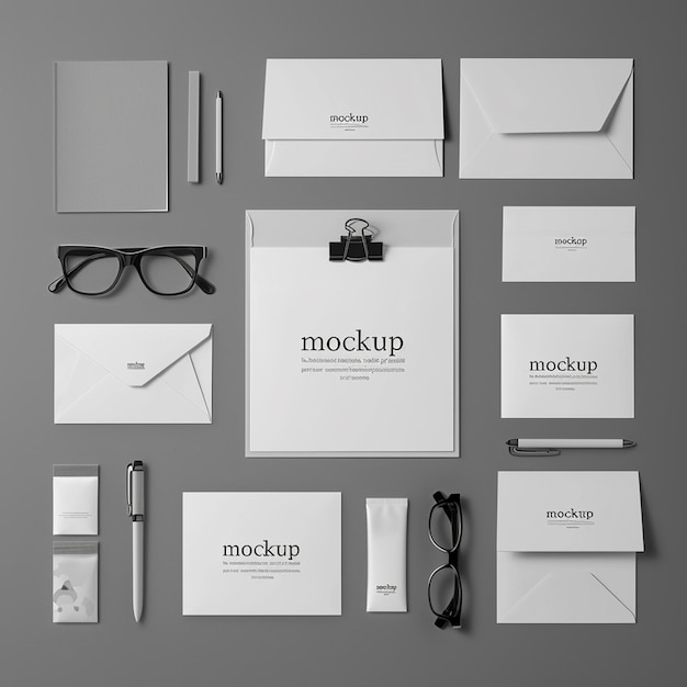 Photo collection of corporate identity mockup templates