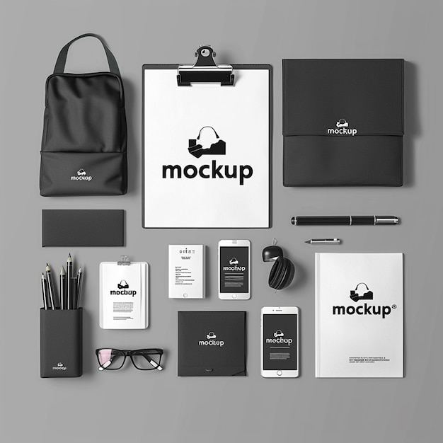 Collection of corporate identity mockup templates